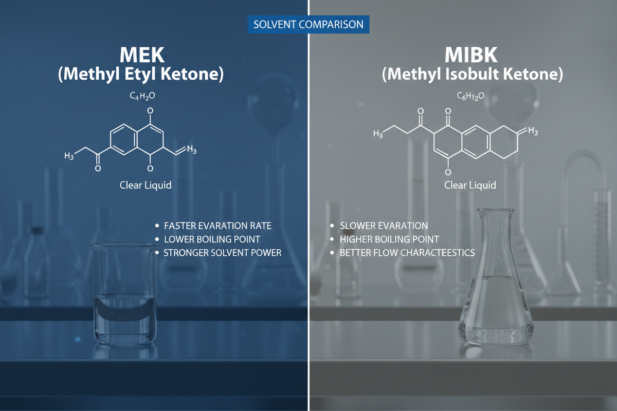 MEK vs Acetonă vs MIBK – Ghid complet pentru alegerea solventului potrivit în aplicații profesionale