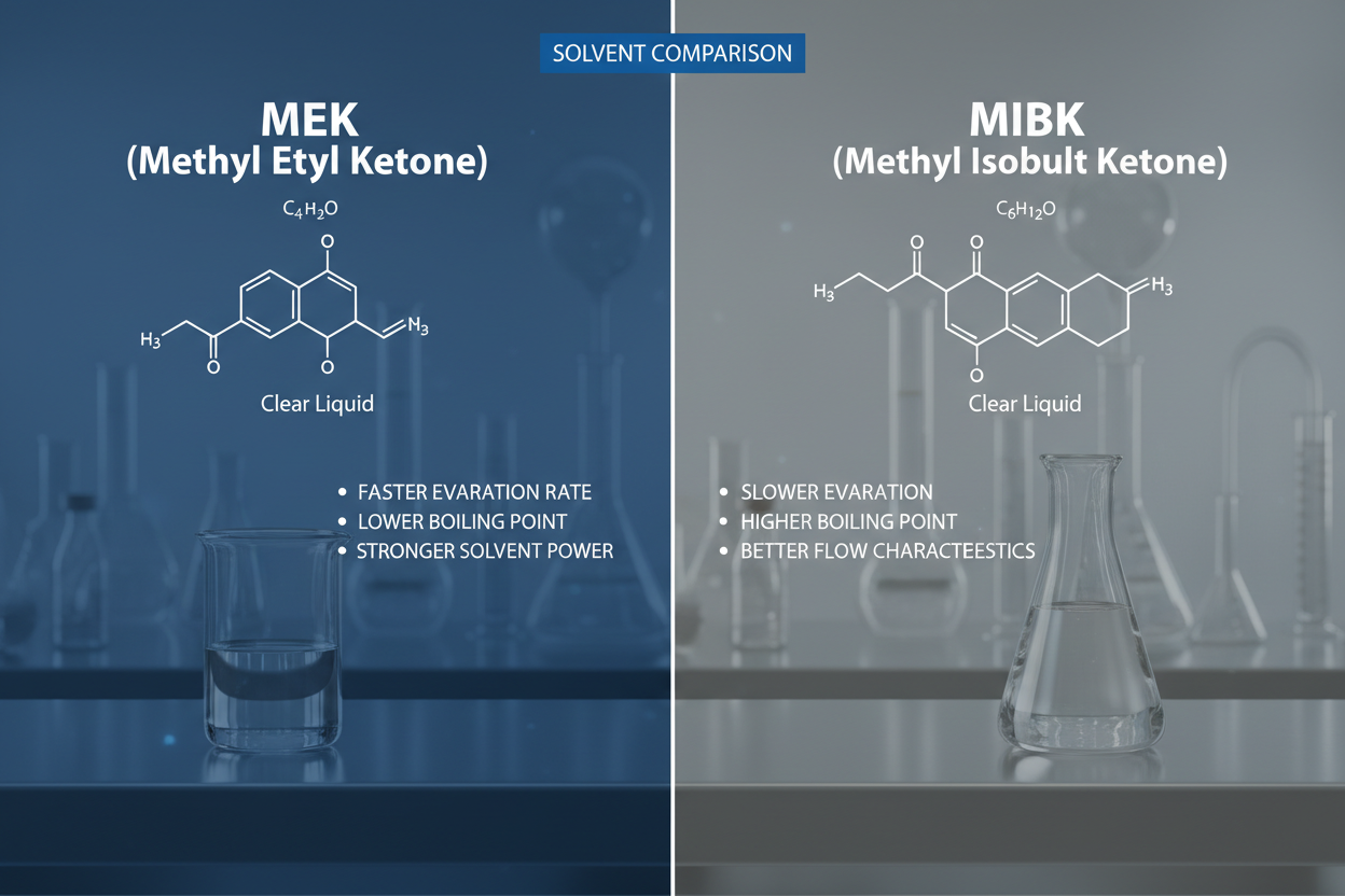 MEK vs Acetonă vs MIBK – Ghid complet pentru alegerea solventului potrivit în aplicații profesionale
