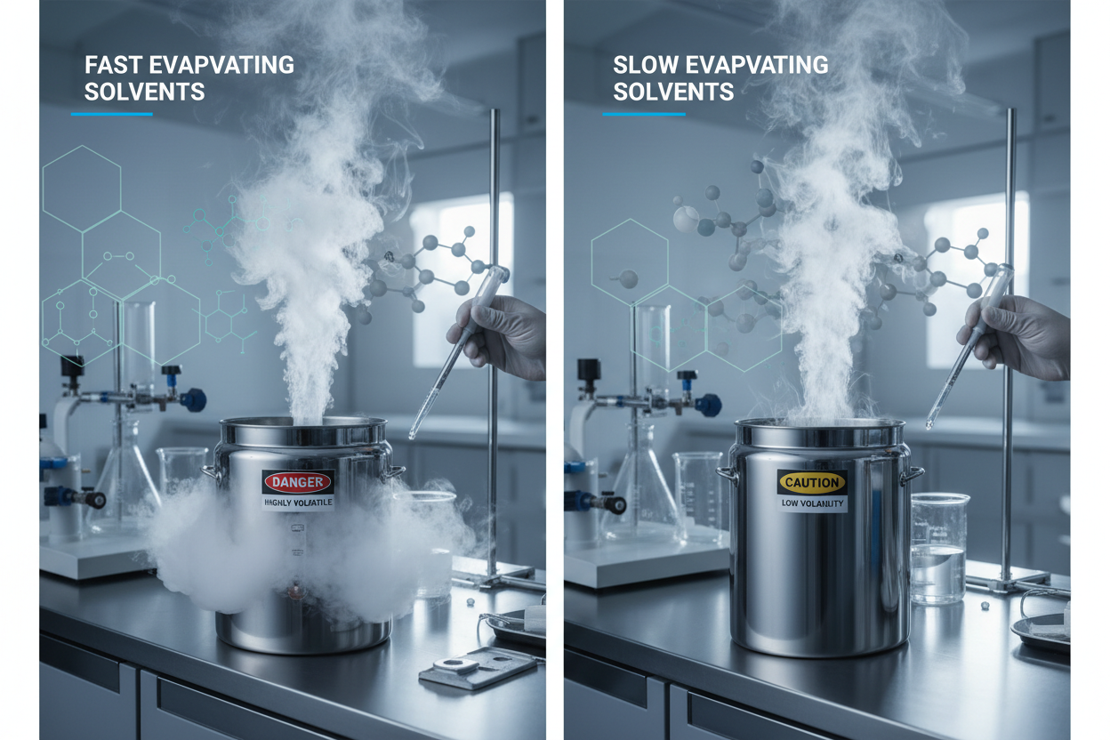 Diferența dintre solvenți rapizi și lenți – cum influențează evaporarea rezultatul final și când să alegi corect