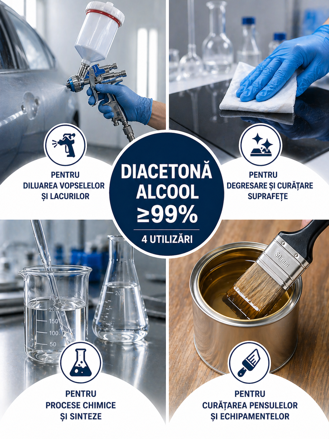 Diacetonǎ Alcool 99%