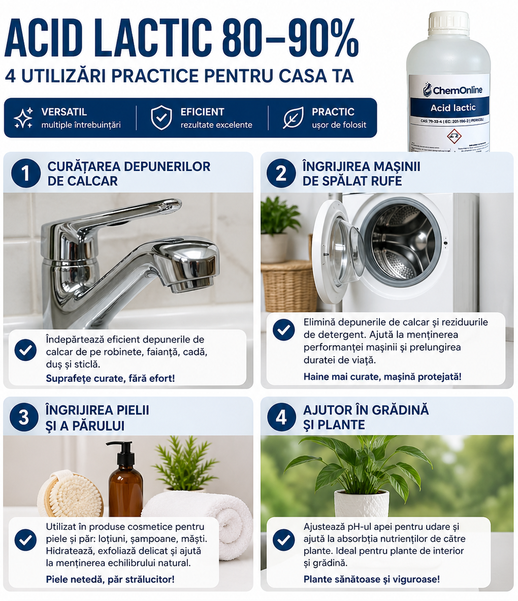 Acid Lactic 80–90%