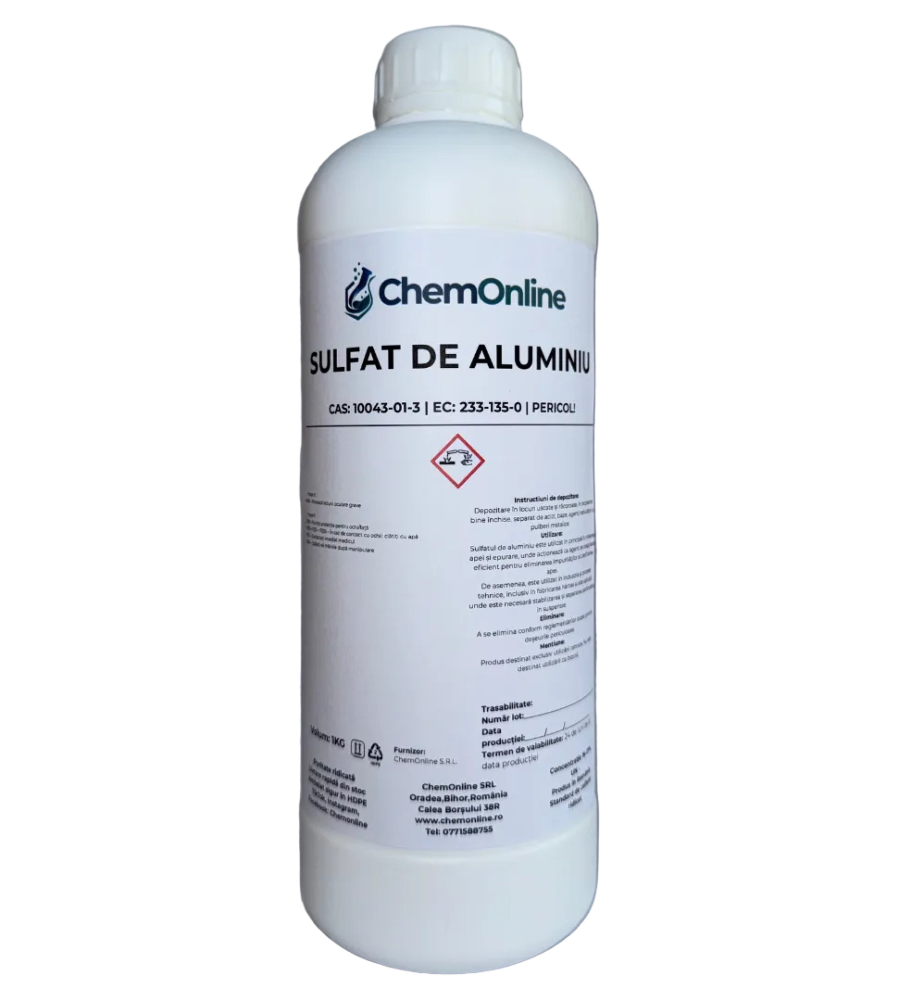 Floculant Apă Solid- Sulfat de Aluminiu 16–17% Ioni Al