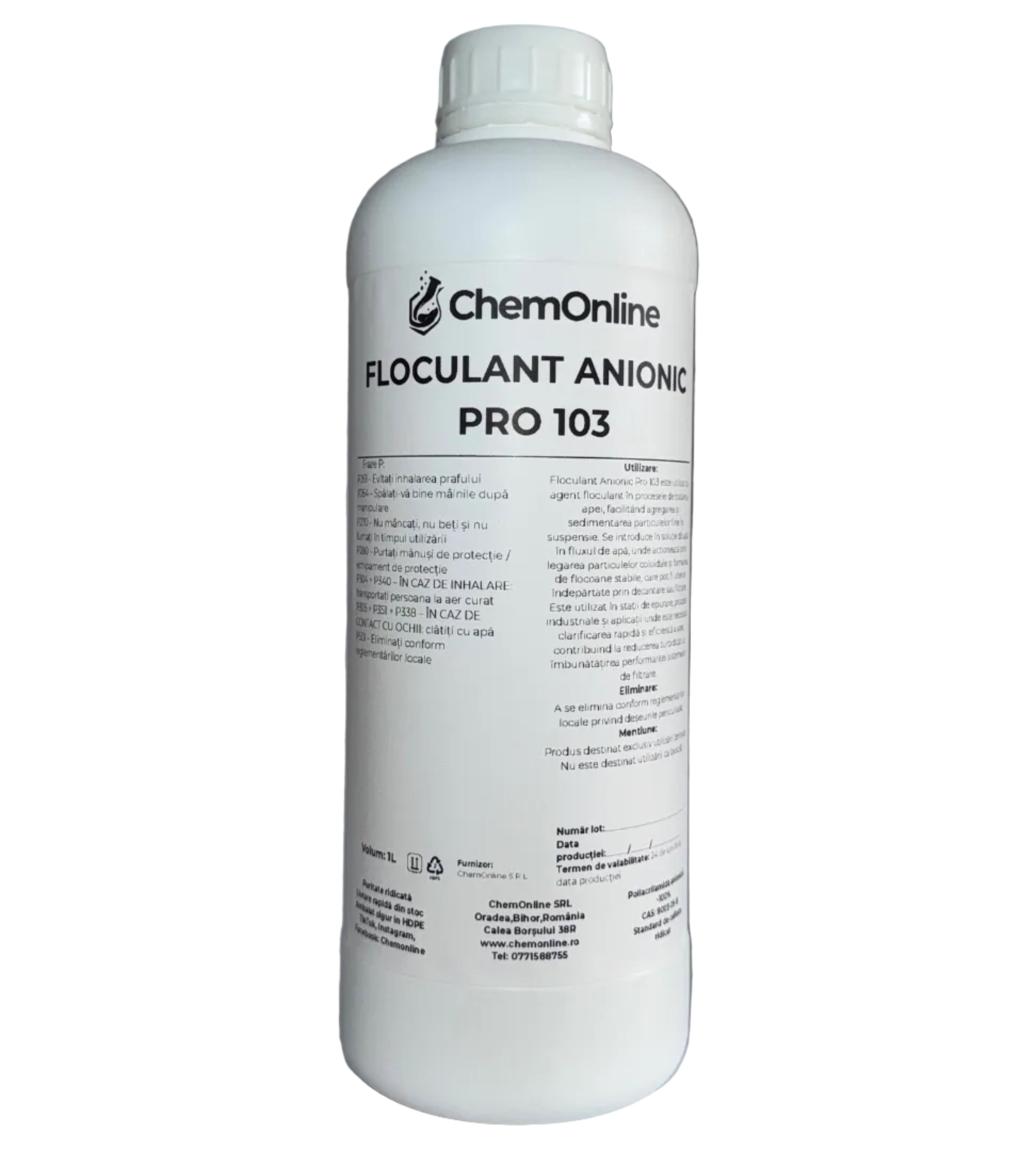 Floculant Anionic Pro 103 (Poliacrilamidă anionică)
