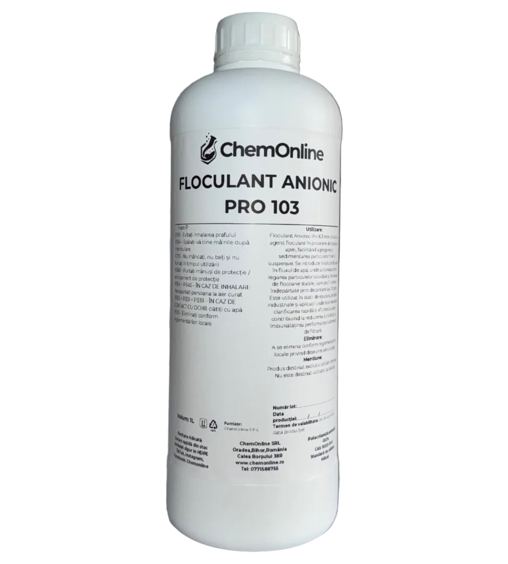 Floculant Anionic Pro 103 (Poliacrilamidă anionică)